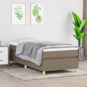 Rám na boxspring posteľ sivohnedý 100x200 cm látka