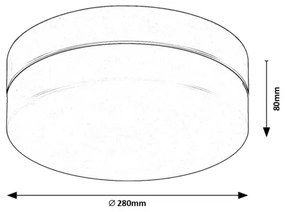 Rabalux 75026-LED Kúpeľňové stropné svietidlo GAELO LED/18W/230V pr. 28 cm čierna