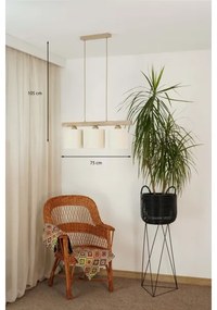 Brilagi - Luster na lanku FOREST 3xE27/15W/230V borovica/hnedá/krémová