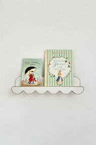 Závesná polica 4v1 s nastaviteľným volánom Prírodná