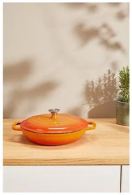 Silvercrest®  Liatinová servírovacia panvica, Ø 30 cm (oranžová)  (100393085)