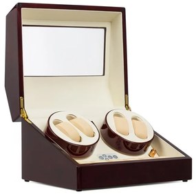 Klarstein Old Marshall, naťahovač na hodinky, pohyblivá vitrína, 10 hodiniek, hnedý