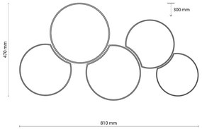 Stropné svietidlo MONA 5xE27/15W/230V biela
