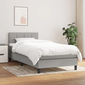 Boxspring posteľ s matracom bledosivý 100x200 cm látka 3140033
