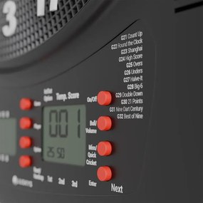 Elektronická šípková doska, LCD, USB-C, 18 šípok
