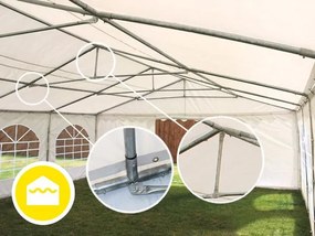 Záhradný Party stan 4x12m PVC PREMIUM Ohňovzdorný Farba: Biela