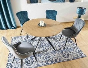 Sametová jídelní židle Lotus šedá