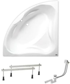 Rohová vaňa Laguna Cornelia 140x140 cm akrylát ľavá aj pravá SIKOCO1400APN, 1 ks