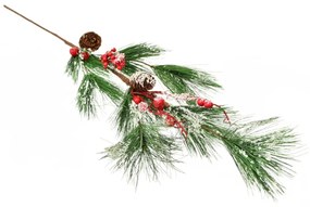 Umelá vetvička borovica s dekoráciou, 75 cm
