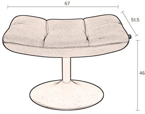 Tmavosivá podnožka Dutchbone Bar