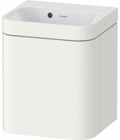 DURAVIT Happy D.2 Plus c-bonded závesná skrinka s nábytkovým umývadielkom bez otvoru, 1 dvierka, pánty vpravo, 400 x 360 x 480 mm, biela matná lakovaná, HP4634N36360000