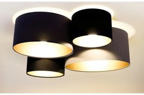 Stropné svietidlo SPACE 4xE27/60W/230V šedá/čierna/zlatá