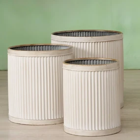 Plechový obal na kvetináč Jordan - set 3ks