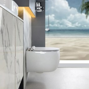 BPS-koupelny Závesná WC misa so SoftClose sedadlom HYD-6775, biela