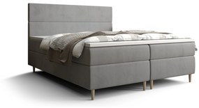 Manželská posteľ Boxspring 140 cm Flu Comfort (sivá) (s matracom a úložným priestorom). Vlastná spoľahlivá doprava až k Vám domov. 1055922