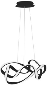 Toolight Toolight, LED moderné stropné svietidlo + diaľkové ovládanie APP820-CP, čierna, OSW-06881