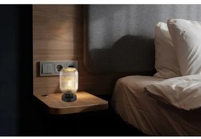 Globo 15469TS - Stolná lampa NORMY 1xE27/40W/230V šedá