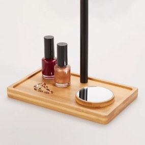 Lanaform - Stmievateľné kozmetické zrkadlo s LED podsvietením 5V USB bambus