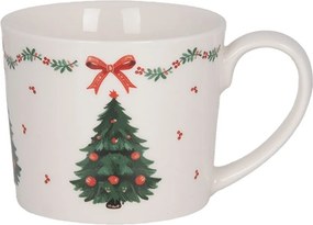 Porcelánový hrnček so stromčekmi Christmas Harmony - 12*8*7 cm / 275 ml
