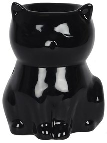 Keramická aromalampa čierna mačka