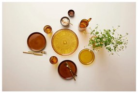 Oranžový sklenený servírovací tanier ø 30 cm Kusintha – Bitz