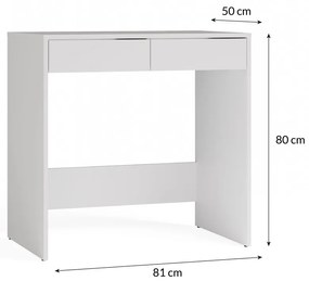 Toaletní stolek Marina 2S 81 cm bílý