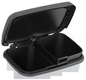 Curver Kôš na odpad Compatto Style Steel rec. 20 + 20L, strieborný