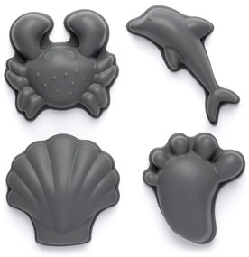 Scrunch silikónové bábovky, súprava 4 ks, Anthracite Grey