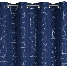 Elegantný záves s jemným vzorom - modrý Šírka: 140 cm | Dĺžka: 250 cm