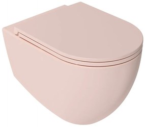 Isvea Isvea, INFINITY závesná WC misa, Rimless, 36,5x53cm, ružová Salmon, 10NF02004-2S