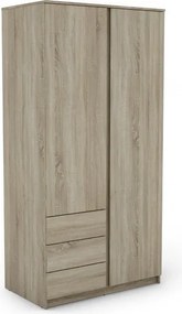 Šatníková skriňa Carlos, dub sonoma, 100 cm