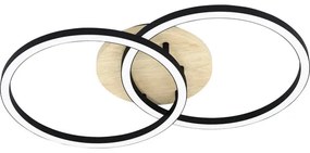 LED stropné svietidlo Eglo Crosslink 8x 4W 550lm 2700-6500K čierne/hnedé stmievateľné - kompatibilné so SMART HOME by hornbach