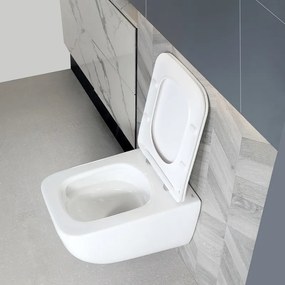 BPS-koupelny Závesná WC misa so SoftClose sedadlom HYD-6836, biela