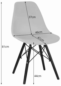 Jedálenská stolička BASIC horčicová - škandinávsky štýl