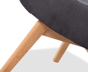 Kreslo Picolo s podnožkou, šedá (Tempo 4607 / přírodní)