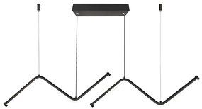 LED Luster na lanku LED/12W/230V 4000K čierna