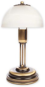LOREO Rustikálna stolná lampa BUMO PAT, 1xE27, 60W, patina