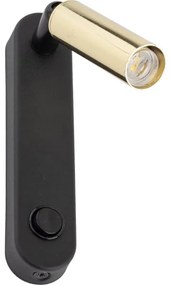 Nástenné bodové svietidlo ENZO 1xG9/8W/230V čierna/zlatá