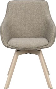 Béžové čalúnené jedálenské kreslá v súprave 2 ks Alison – Rowico