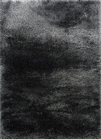 BE Koberec Seven Soft 7901 BLACK GREY – čierny obdĺžnikový Rozmer: 120x180 cm