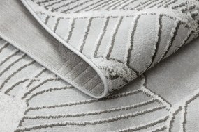 Koberec LIRA E1482 Listy štrukturálny, glamour - sivý