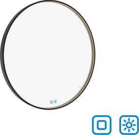 Nimco ČIERNE LED zrkadlo pr. 700 s dvoma dotykovými senzormi - ZPC 31001RVX-90