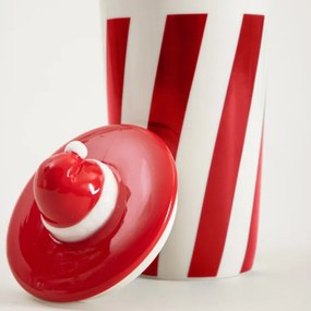 Hrnček HOMBER červený / biely 761188 450 ml