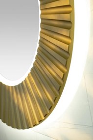 Sapho Sapho, PRIDE STRIP guľaté zrkadlo s LED osvetlením v ráme, priemer 75cm, zlatá, PD750