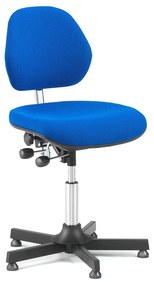 Pracovná dielenská stolička AUGUSTA, výška 475-600 mm, modrá