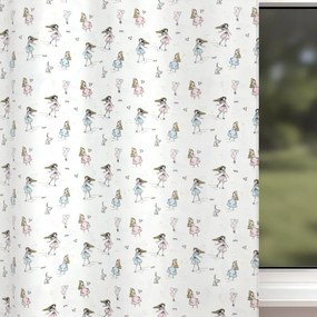 Biante Detský bavlnený záves Sandra SA-261 Krasokorčuliarky na krémovom 130x190 cm