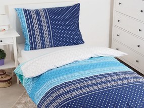 TipTrade Bavlnené obliečky 220x200 + 2x 70x90 cm - Summer modré