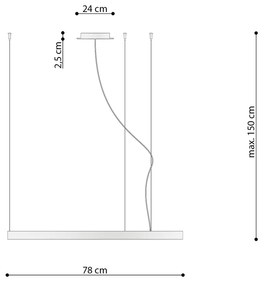 Sollux Luster RIO 78 zlatý LED 4000K