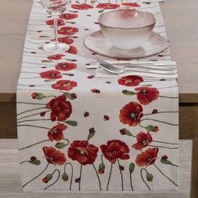GOBELÍNOVÝ BEHÚŇ NA STÔL PAPAVER 45X140 CM KVETY