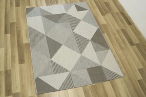 Šnúrkový koberec Foggia 16719/631 romby - sivý / krém